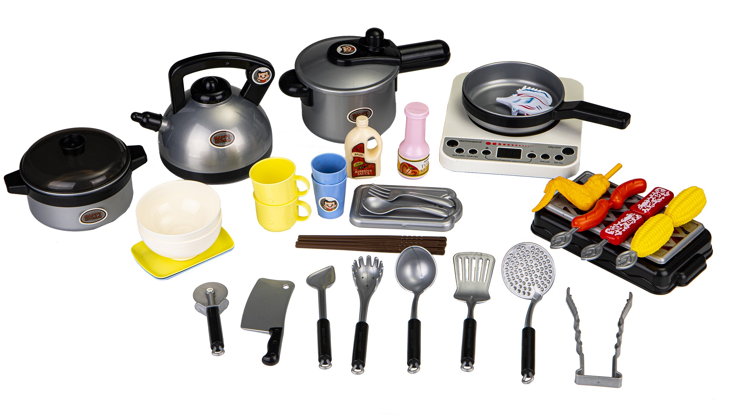 Set de gatit pentru gratar 40 buc. sunet led